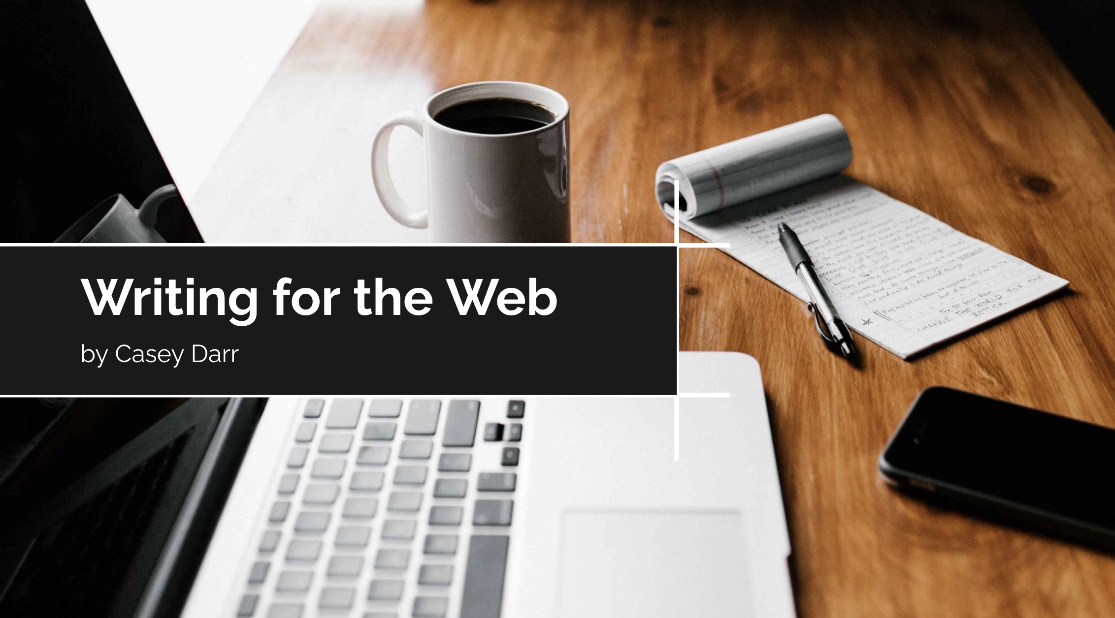 Writing for the Web Cover Slide